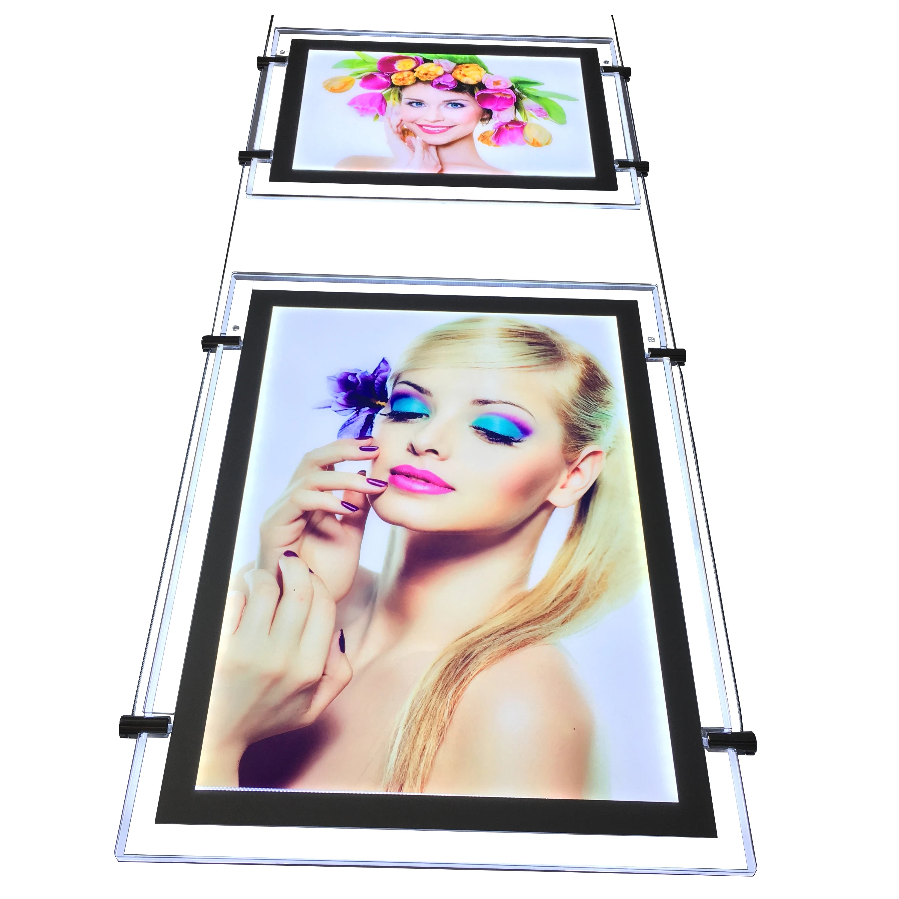Innovative Gadgets Hanging Rectangle Multi-Size Transparent LED Lighted Acrylic Ultra Slim High Brightness Dustproof