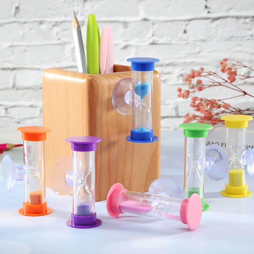 1Pc Sand Clock Shower Timer Tooth Brushing Creative Gifts Children Supplies Hourglass With Suction Cup Many Colors
