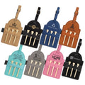 Wholesale Golf Gifts Custom Waterproof Faux Leather Golf Bag Name Tag Personalized Engraved Laserable Leatherette Golf Bag Tag
