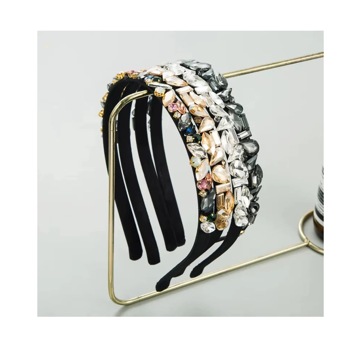 Popular Baroque Headband Luxury Crystal Rhinestone Headbands Women Versatile Thin Edge Hair Accessories