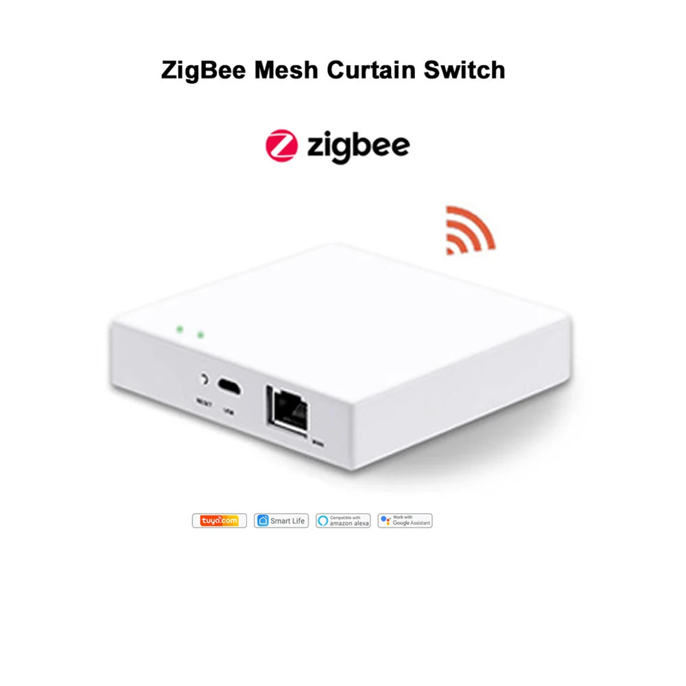 Tuya Smart Life ZigBee 3.0 Curtain Blind Switch Google Home Alexa Echo Hands-free Voice Control DIY Zigbee Mesh Curtain Switch