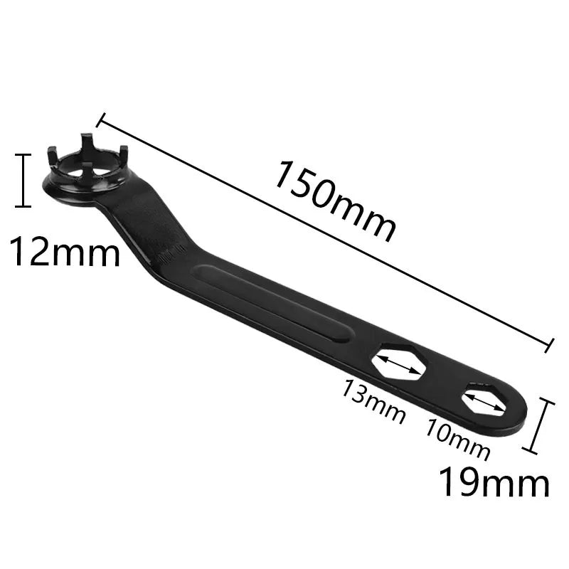 High Hardness Tool Steel Four Jaw Wrench for Angle Grinder Disassembly Multi-functional Adjustable Wrench Repairing Manual Tool