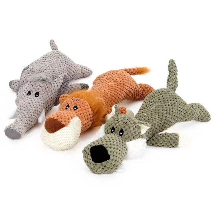 Hot Selling Eco-Friendly Dog Chew Toy Squeaky Plush with Cotton String for Molar Bite for Christmas Pet Gift