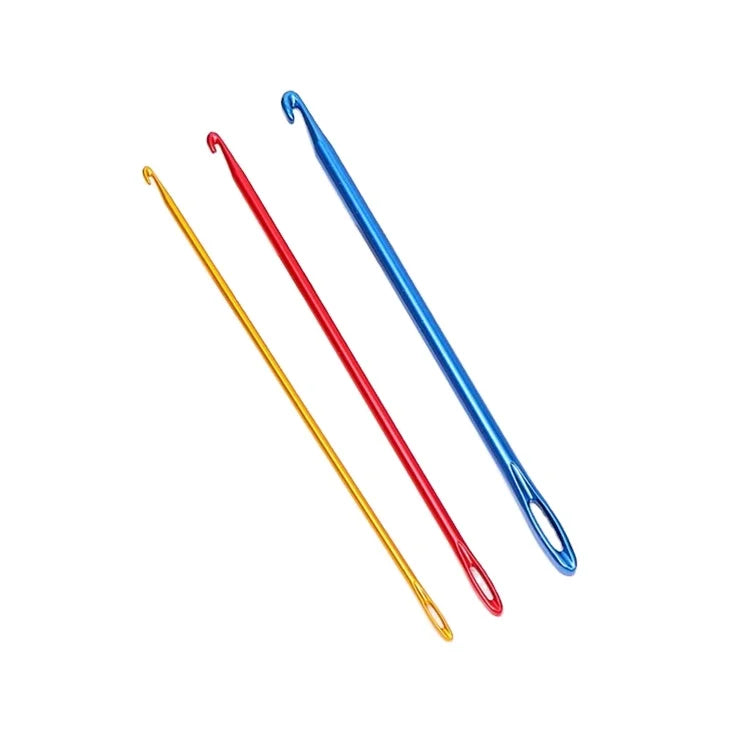 Factory Sale Knitting Tools Needleworks Yarn Knitting Accessories Needle Aluminum Crochet Hook With Hole