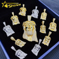 Fine Jewelry 925 Sterling Silver Jesus Pendant Custom Moissanite Pendants Iced Out Diamond Hip Hop Jewelry