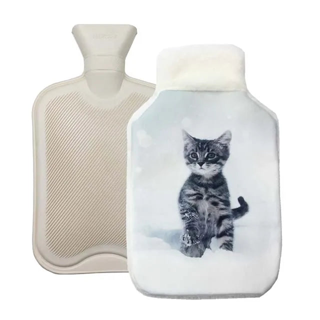 Cheap Rubber Hot Water Bottle with Super Soft Plush Cover High Capacity Hot Water Bag