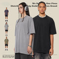 Men's Spring Summer 270G Cotton Wash T-shirt Retro Youth Loose T-shirt Drop Shoulder Oversized Loose High Street Custom t Shirt