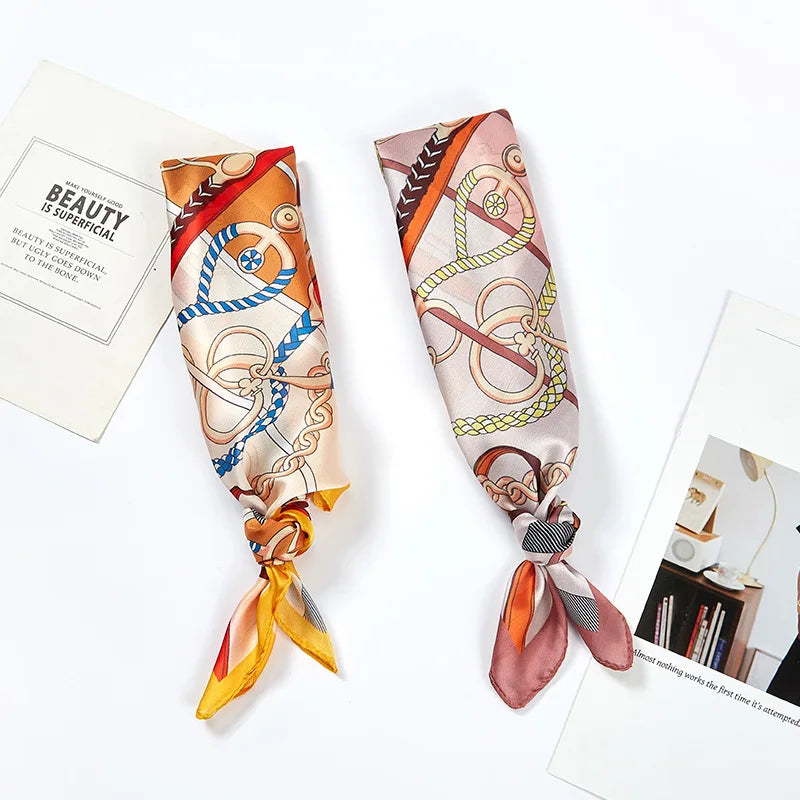 Summer Luxury Woman's 100% Satin Silk Hijab Scarf Custom Printed Long Square 100% Polyester Scarf Digital Printing Big Size