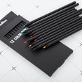 New Products Custom Black Wood Pencil 12/24/36/48/72/120 Coloring Art Kids Sketch Color Pencils Set