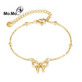 Minimalist Variety Charm Bracelets Women Stainless Steel Bracelet Jewelry