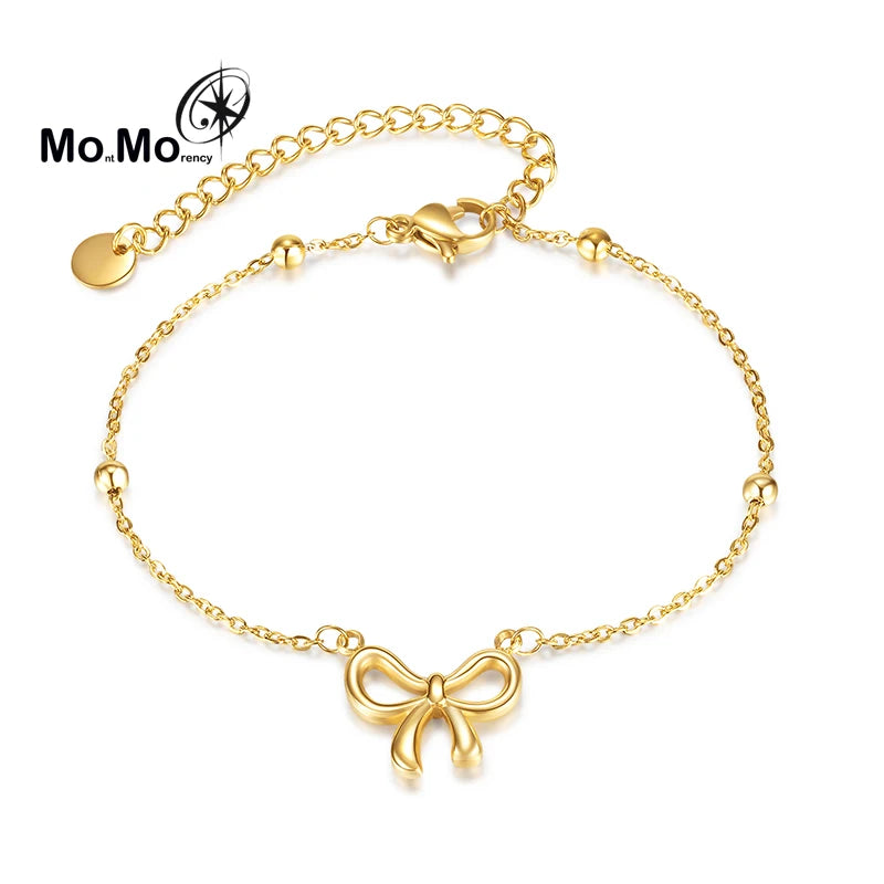 Minimalist Variety Charm Bracelets Women Stainless Steel Bracelet Jewelry