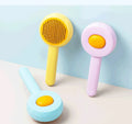 Self-Cleaning Pet Hair Brush - Click Floating Glue Remover Tool Eco-Friendly Plastic Dog Grooming Brush for Shedding Control