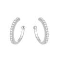 925 Sterling Silver Ear Cuff Earrings Fine Jewelry with Zircon Stone Rhodium/Gold/Rose Gold Plating Trendy Style Wedding Gift
