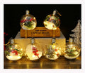 OX228 Wholesale LED Christmas Clear Light Ball Christmas Tree Decorations LED Crystal Ball Decorative LED Christmas Ball