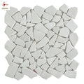 Modern Bathroom Mosaic Tiles White Carrara Nero Marquina Beige Travertine with Black Pebble Stone Marble for Hotels