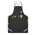 Denim Canvas Cross Straps Work  Apron Kitchen Cooking Baking Apron