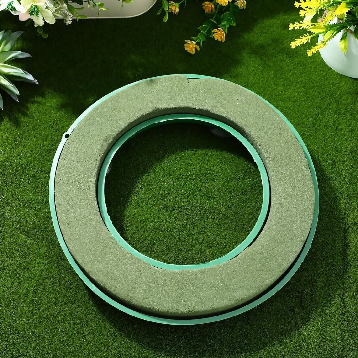 D165 Floral Bricks Foam Ring Dry and Wet Floral Foam Bricks Round Blocks Flower Arrangement Supplies Flower Mud Ring