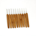 Crochet Hook Tool 0.5mm 0.7mm Bamboo Handle Hair Weaving Needle Crochet for DIY Craft Hand Knitting