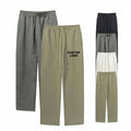 YLS Custom Logo Blank Track Pants Loose Thick Heavy Weight 345G Fleece Mens Straight Open Leg Jogger Sweatpants
