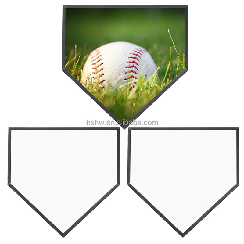 Photo Printable Crafts Sport Awards Souvenir Gift Softball Home Plate Shaped Glossy White 10x10 Inch Sublimation Blank MDF