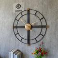 90cm Indoor Great Metal Silent Decorative Quartz Metal Wall Clocks Big Modern Large Gold Round Iron Watch Dropshipping DDP