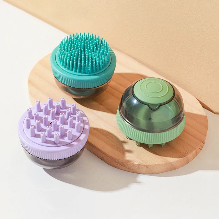 New Design Pet Bath Comb Multi-functional Grooming Wash Massage Self Cleaning Plastic Scrub Cat Dog Clean Brush
