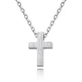 POLIVA 925 Sterling Silver Women's Cross Shape Necklace Fashionable Rose Gold Chains Rhodium Plated for Wedding