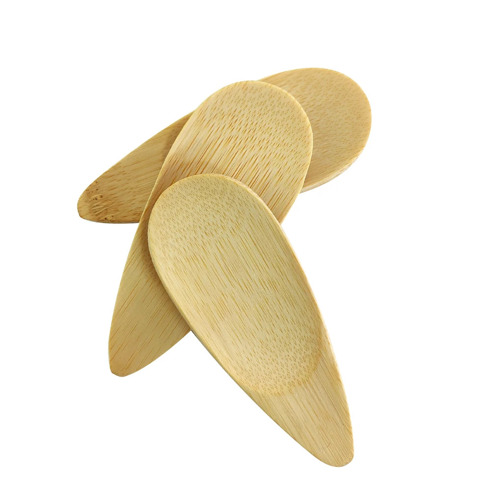 Wholesale Household Eco Friendly Wooden Coffee Scoop Short Handle Bamboo Tea Spoon
