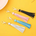 10cm Long PU Leather Tassel Keychain Tassels Multicolor Women DIY Car Bag Pendant Accessories Key Chains Tassels Keychains Gifts