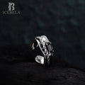 ICEBELA Wholesale Simple Fashion 925 Sterling Silver Black Zircon Ear Clip Female Vintage Chain Winding Earrings