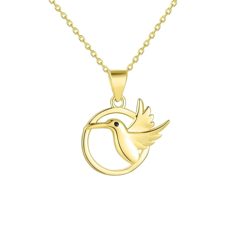 Real Silver 925 Humming Bird Pendant Fashion Jewelry Women Size Small Hummingbird Pendant Diy for Necklace