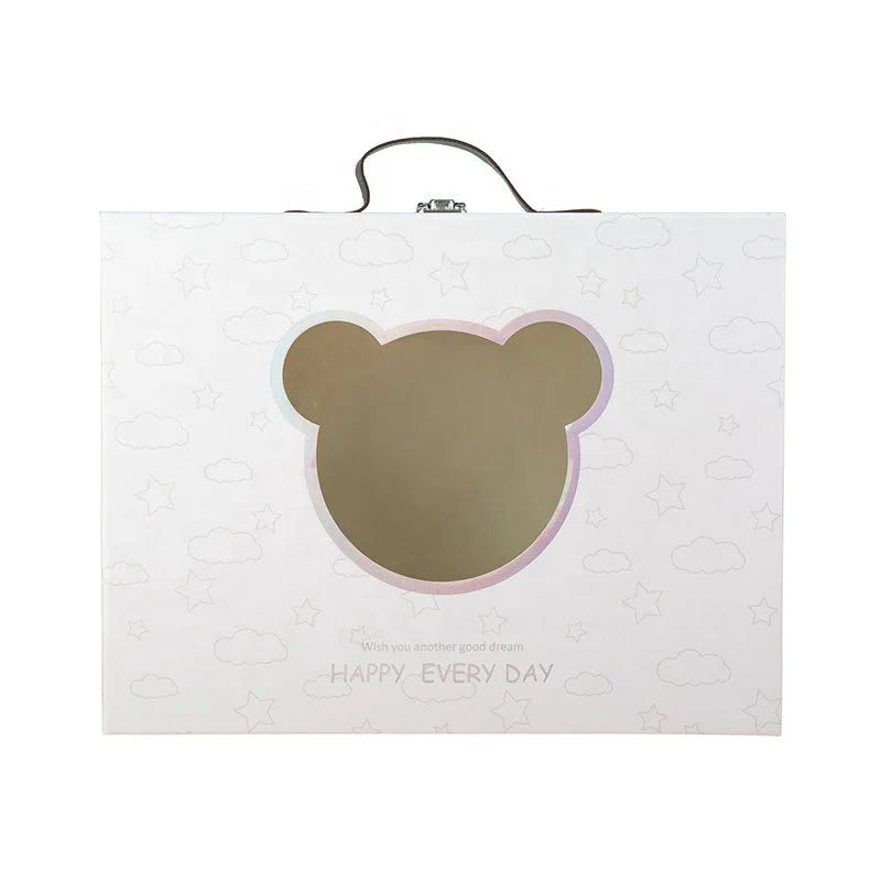 Wholesale Luxury Newborn Gift Set Packaging Custom Blanket Bibs Clothing Paper Includes Socks Shirt Kids Boxes Matt Lamination