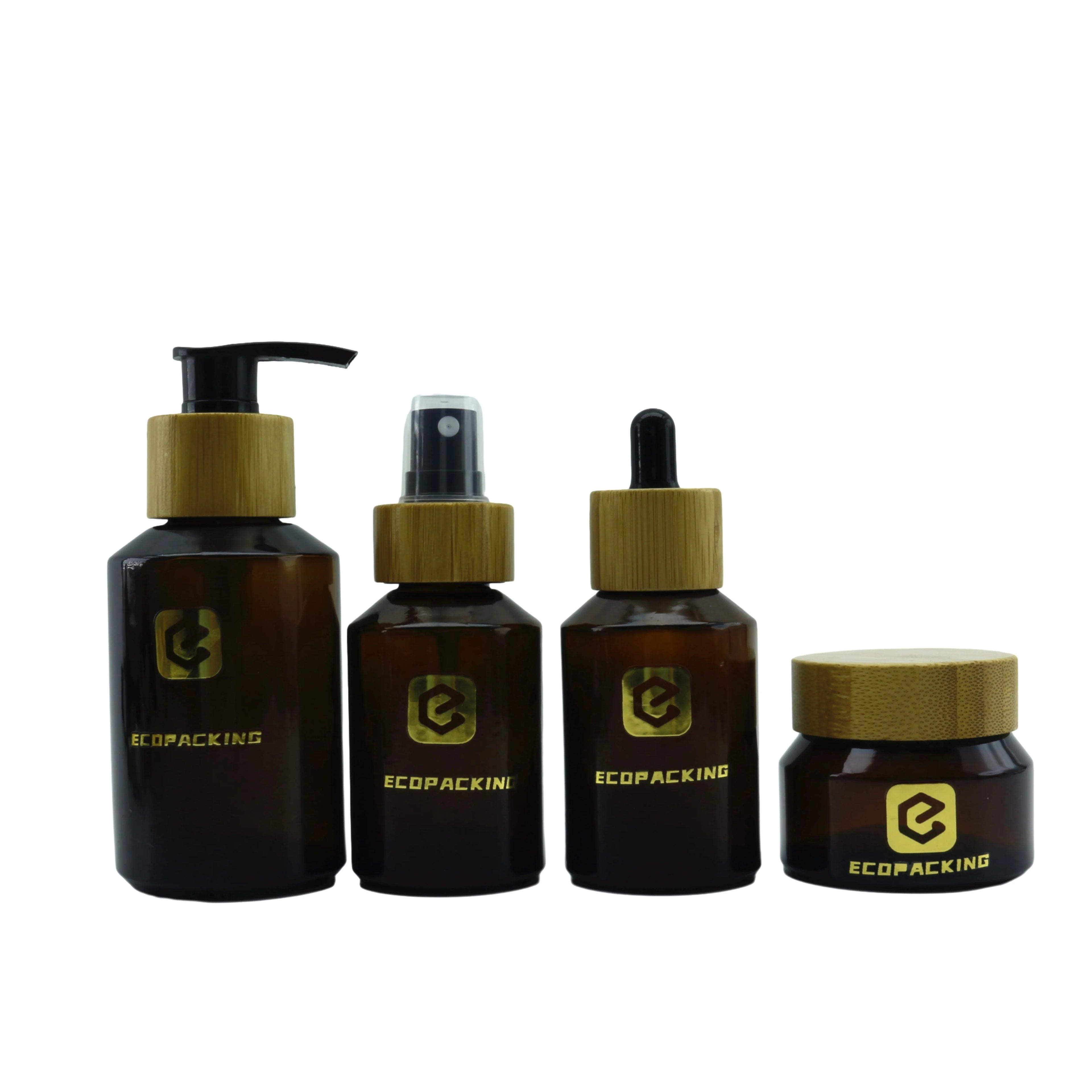 Luxury 15ml 30ml 100ml Slant Shoulder Hair Oil Serum Glass Dropper Bottle for Essential Oil Packaging