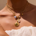J&D Ocean Stainless Steel 18K Gold Plated Chain Enameled Ceramics Shell Pearl Starfish Fashion Necklaces
