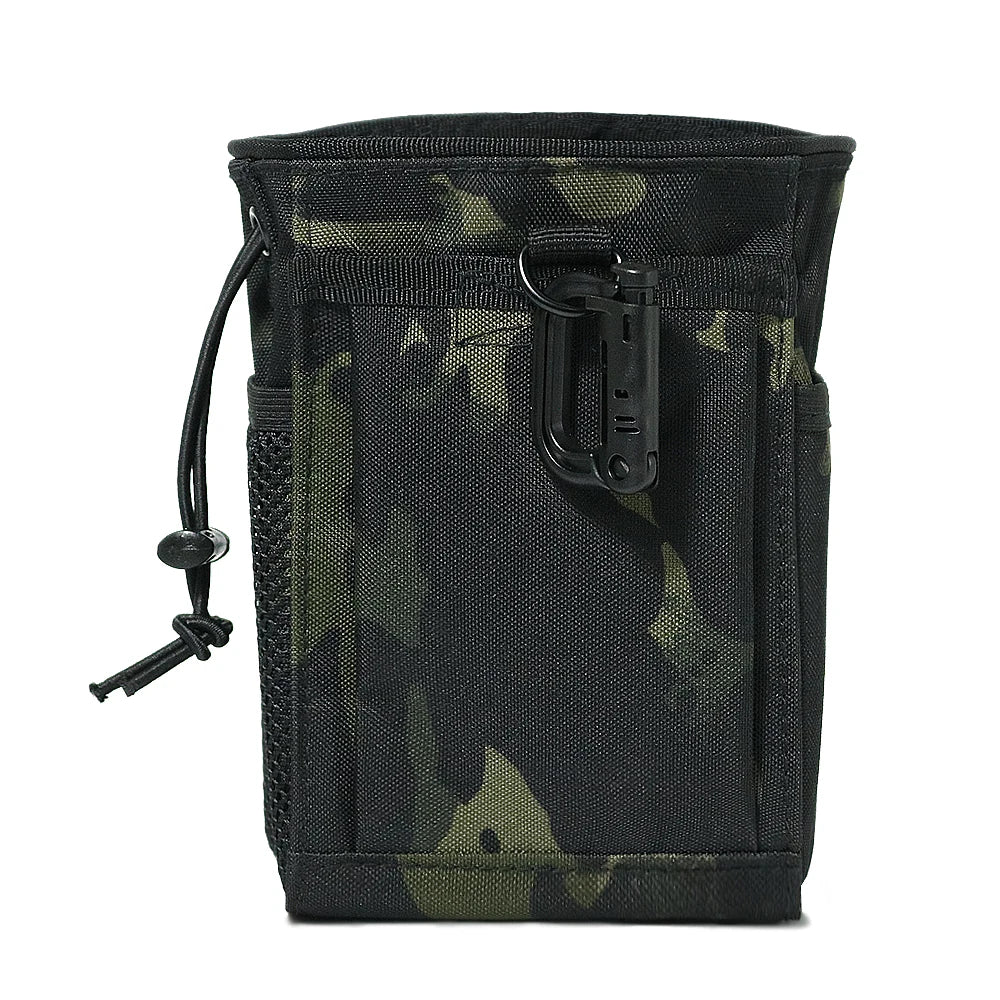 Tactical Mag Dump Pouch MOLLE Drawstring Recycling Bag for Hunting/Training Magnetic Magazine Recovery Pouch