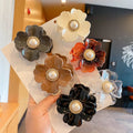 Korean Big Flower Back Head Dish Hairpin Grab Clip Bath Makeup Elegant Temperament French Shark Clip