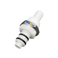 [MLC0308PI] 3/8 Male Plastic Quick Release Coupling 10mm Hose Barb Valved Panel Mount Coupling Body