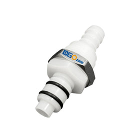 [MLC0308PI] 3/8 Male Plastic Quick Release Coupling 10mm Hose Barb Valved Panel Mount Coupling Body
