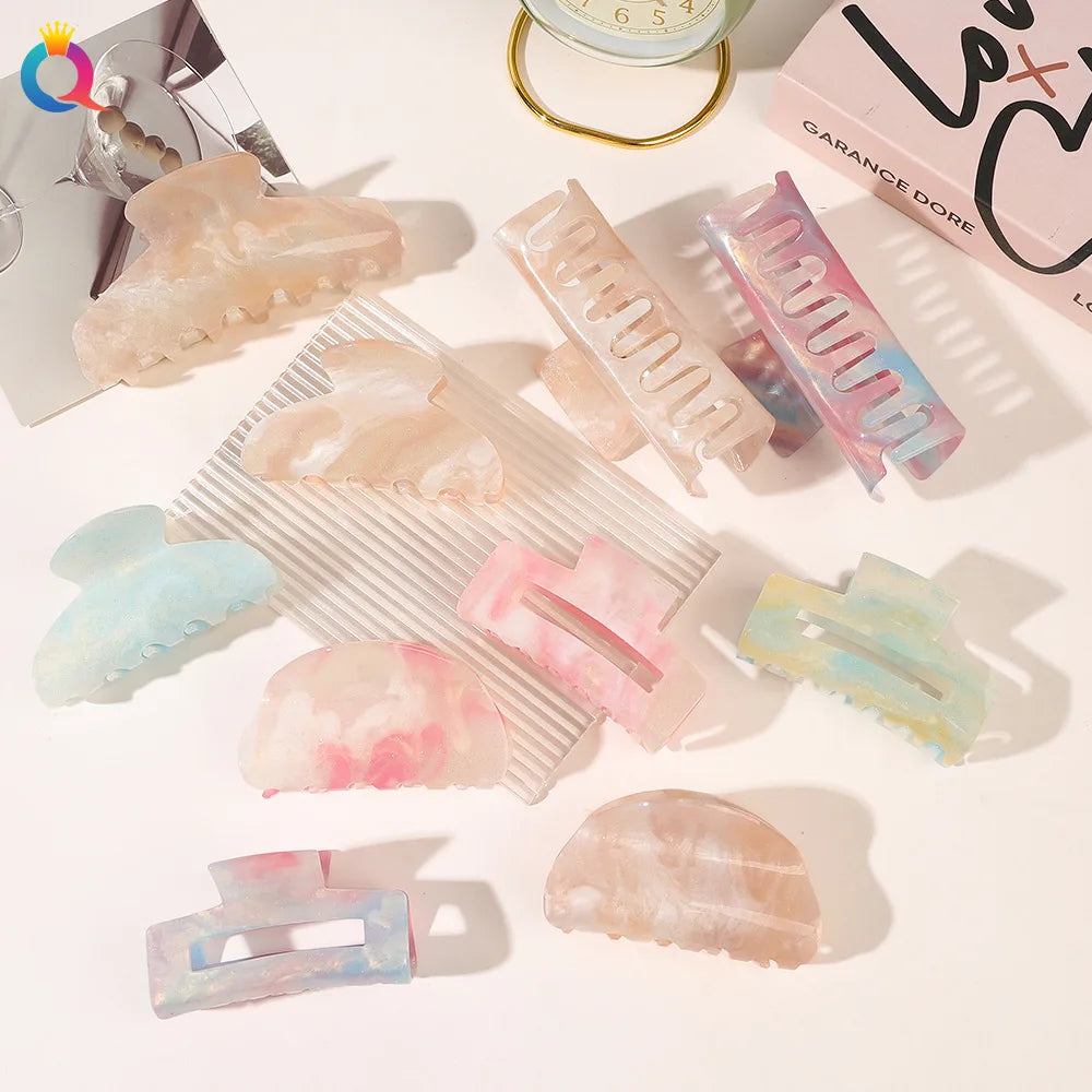 QIYUE Acrylic Star Clip Small Fresh Back of the Head Plate Hair Clip Shark Clip Hair Accessoriesories