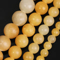 4 6 8 10 12mm Natural Jade Stone Loose Round Matte Faceted Beads Yellow Jade Orange Calcite for Diy Jewelry Making