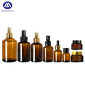 Luxury Custom 15ml Amber Glass Mist Perfume Spray Bottle Vintage Style for Cosmetics Hair Body Oils Logo Rubber Stopper Seal