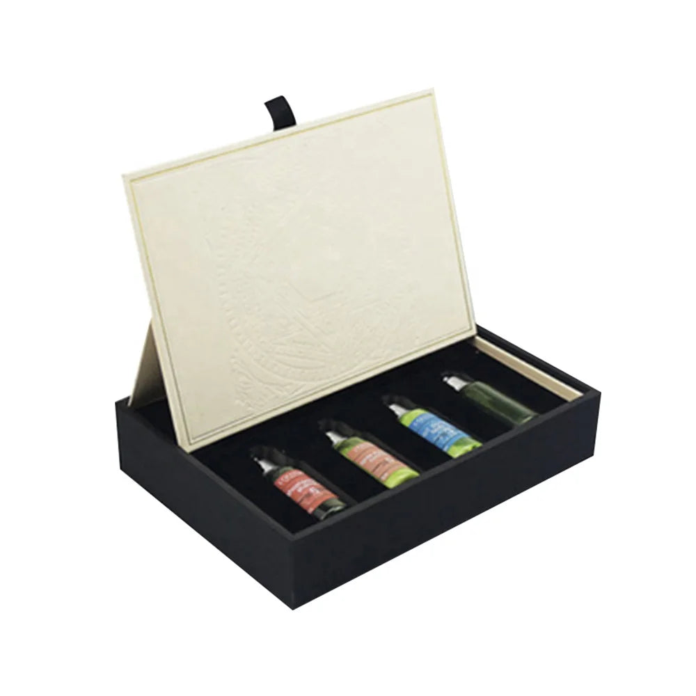Custom Logo Hardboard Luxury Sponge Tray Magnetic Packaging Perfume Bottle Rectangle Essential Oil Box