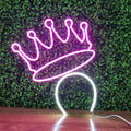 Drop Shipping Crown Neon Party Wedding Supplies Neon Light Headbands Birthday Decor Led Neon Headband