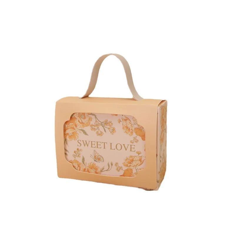 2023 New Beautiful Type Small Size square Chocolate Packaging European Style champagne Color Souvenirs Box for Wedding Door Gift