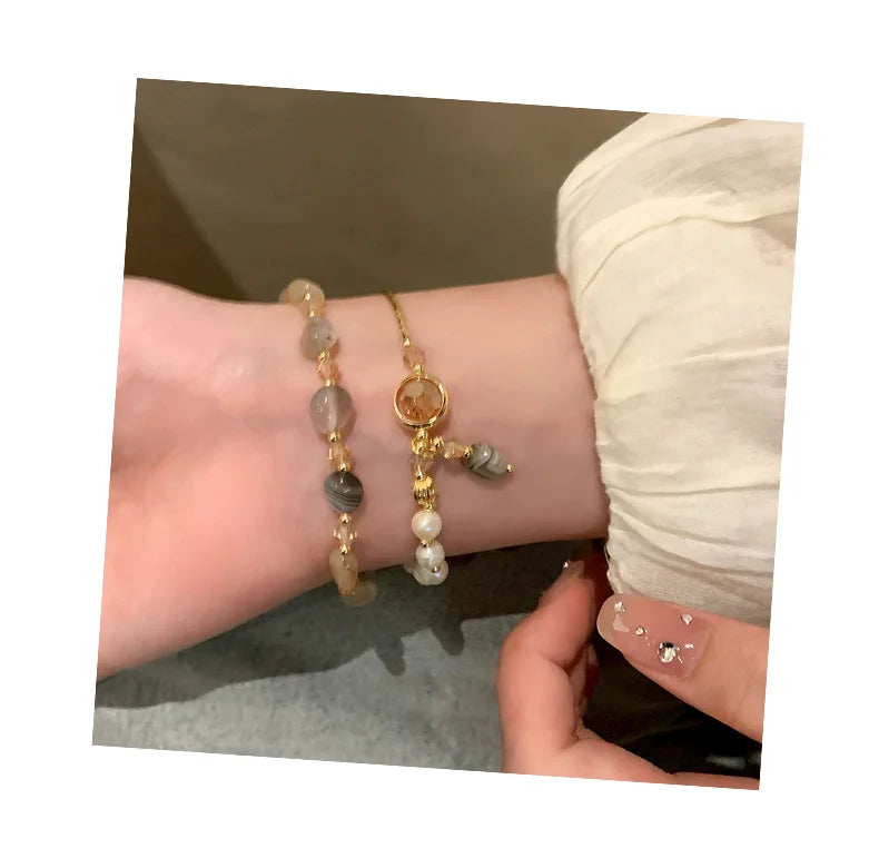 DAIHE New Chinese Style Light Luxury Crystal Jade Bracelet Fashionable and High-end Bracelet