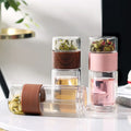 7 oz Double Wall Insulated Travel Mug Portable Tea Infuser Bottle with Glass Tea Infuser for Boiling Water