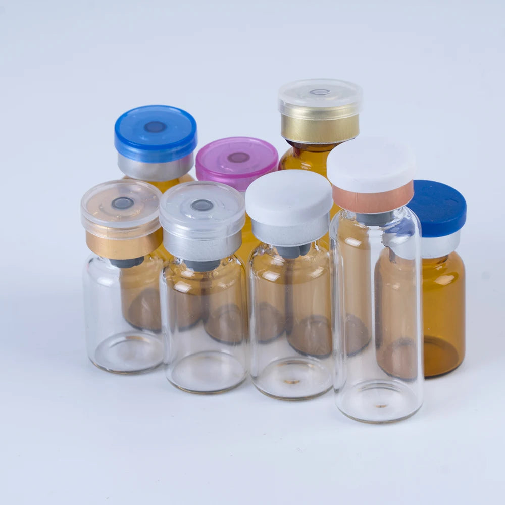 Factory Price 3ml 5ml 6ml 7 ml 10ml Pharmaceutical Injection Glass Vials With Rubber Stopper Formedicine