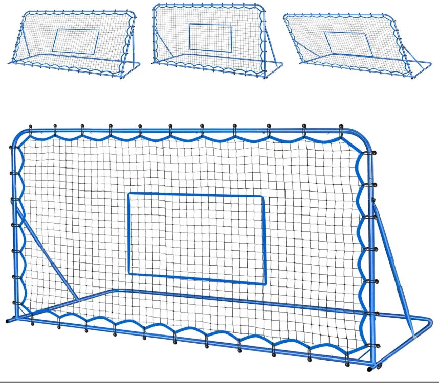 7x3.7FT Soccer Rebounder Net Quick-Switch Angle Soccer Training for Control Passing Practice Easy Setup Rebounder Gifts Aids