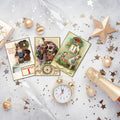 Modern Retro Happy New Year Invitation Postcard Single Sided Handwritten Party Decoration Supplies