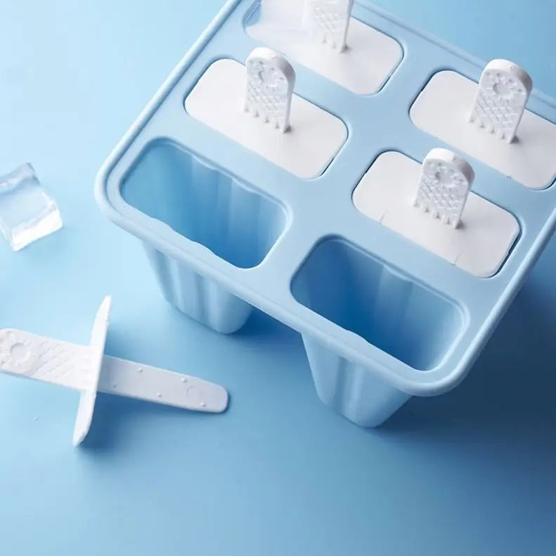 6 Cavities Custom Silicone Icecream Tray Ice Pop Mold Popsicle Mould/